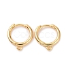 Brass Huggie Hoop Earrings Finding KK-D063-05G-1