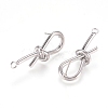 Brass Stud Earring Findings KK-L198-010P-2