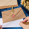 1Pc Golden Tone Brass Wax Seal Stamp Heads with Bamboo Stick Shaped Handles STAM-CP0001-05V-3