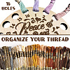16-Position Wood Embroidery Thread Storage Trays TOOL-WH0056-034-5