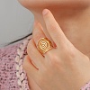 304 Stainless Steel Adjustable Cuff Rings RJEW-L129-05G-3