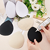 6Pcs 3 Colors EVA Cloth Teardrop Fascinator Hat Base for Millinery AJEW-FG0002-81-3