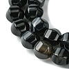 Dyed & Heated Natural Black Agate Beads Strands G-H023-A03-01-4