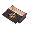 1Pc Rectangle Engraved Wooden Tarot Storage Boxes with Slider Lid for Divination CON-DC0001-17A-1