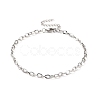 Non-Tarnish 304 Stainless Steel Cable Chain Bracelet for Men Women BJEW-E031-05D-P-1
