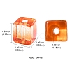 100Pcs Baking Paint Transparent Glass Beads DGLA-YW0001-35I-3