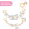 Heart with Butterfly/Infinity Alloy Rhinestone Link Shoe Decoration Chain FIND-AB00008-2