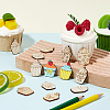 4 Sets Unfinished Wood Cutouts Ornaments WOOD-SC0001-91D-4
