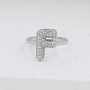 Brass Micro Pave Clear Cubic Zirconia Cuff Rings FS-WG17FF6-06-1