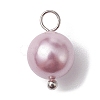 Shell Pearl Dyed Round Charms PALLOY-JF02245-02-2