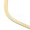 Ion Plating(IP) 304 Stainless Steel Herringbone Chain Necklace for Men Women NJEW-E076-03A-G-2