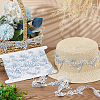 4.75~5 Yards Polyester Embroidery Lace Trim OCOR-FG0001-99B-4