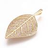 Brass Micro Pave Cubic Zirconia Pendants ZIRC-E124-67-2