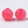 Polyester Thread Fabric Covered Beads WOVE-T007-20mm-17-2