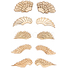 25 Pairs 5 Styles Unfinished Wooden Wing Cutouts WOOD-GF0010-37-1