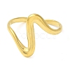 Wave 304 Stainless Steel Open Cuff Rings for Women RJEW-Z043-01F-2