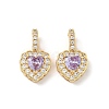 Brass Micro Pave Cubic Zirconia Pendants KK-Z139-05G-2
