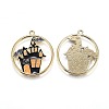 Halloween Theme Alloy Enamel Pendants X-ENAM-J649-12LG-02-2