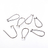 Brass Hoop Earrings Findings Kidney Ear Wires X-EC221-B-1