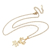 304 Stainless Steel Hollow Cut Yoga Om Lotus Flower Pendant Necklaces NJEW-Z073-02G-02-4