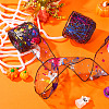 2 Rolls 2 Styles Halloween Theme Polyester Ribbons OCOR-TA0002-20-5