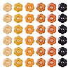 90Pcs 6 Colors 2-Hole Wood Flower Buttons BUTT-TA0001-40D-2