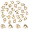 30Pcs Brass Crimp Beads KK-BBC0025-42-1