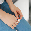 Real 18K Gold Plated Brass Cuff Rings RJEW-EE0001-042A-02-2
