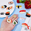 12Pcs 12 Styles Sushi Polyester Embroider Thread Iron on/Sew On Patches DIY-DC0003-87-3