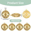 40Pcs Tibetan Style Hollow Alloy Pendants TIBEP-FH0001-29AG-2