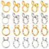 80Pcs 4 Styles Alloy Bead Frame FIND-SC0017-78-1