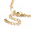 Rectangle Cubic Zirconia Chain Bracelets BJEW-G654-02G-02-3