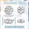16Pcs 2 Styles Brass Rhinestone Shank Buttons FIND-AR0006-56-2