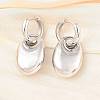 Oval Brass Hoop Earrings for Women EJEW-U057-06A-02P-1
