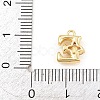 Brass Micro Pave Clear Cubic Zirconia Charms KK-Z151-18G-E-3