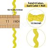 4 Strands 4 Colors Polyester Wave Bending Fringe Trim OCOR-GF0002-43A-2