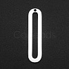 Tarnish Resistant 201 Stainless Steel Open Back Bezel Pendants STAS-R111-LA080-1