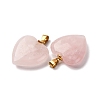Natural Rose Quartz Pendants X-G-G287-01G-09-2