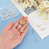 12Pcs 2 Style Brass Stud Earring Findings KK-BC0007-95-3