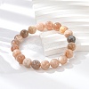 Natural Sunstone Stretch Bracelets BJEW-E373-10mm-04-5