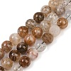Natural Black Gold Rutilated Quartz Beads Strands G-H093-B03-10mm-2