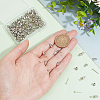 BENECREAT 100Pcs Brass Stud Earring Findings KK-BC0013-23-3