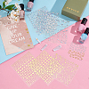13 Sheets 13 Style 3D Bronzing/Laser Heart Pattern Nail Art Sticker DIY-OC0010-90-4