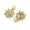 Brass Micro Pave Cubic Zirconia Pendants KK-I358-063G-K-2
