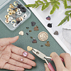 30Pcs 5 Colors Ion Plating(IP) Heart Shape 304 Stainless Steel Stud Earring Findings EJEW-UN0001-68-2