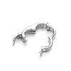 Rack Plating Brass Micro Pave Cubic Zirconia Twister Clasps ZIRC-I012-16P-RS-2