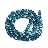 AB Color Plated Transparent Glass Rondelle Beads Strands EGLA-T029-4mm-10G-2
