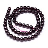 Mozambique Import Natural Grade AA Garnet Round Beads Strands G-E300-AA-6mm-4