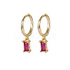 Real 18K Gold Plated 925 Sterling Silver Dangle Hoop Earrings for Women SY2365-2-1