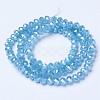 Electroplate Glass Beads Strands EGLA-A034-J8mm-A06-2
